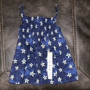 Jumping Beans Blue Floral Tank Top